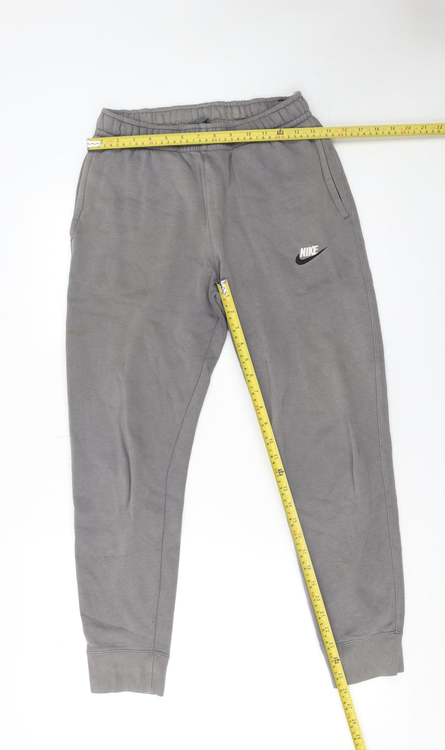 Nike Men’s Grey Jogger Sweatpants Size S Fleece Tapered Fit