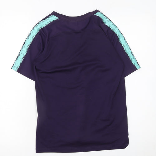 Nike Boys Purple FC Barcelona Dri-FIT Football Training T-Shirt XL 13-15 Years