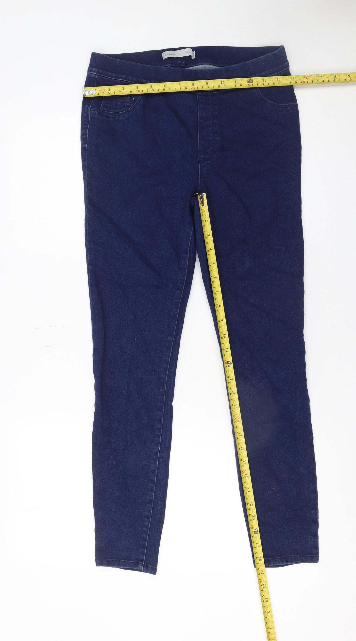 George Women’s Blue Jegging Jeans Size 12 Slim Fit Stretch Denim