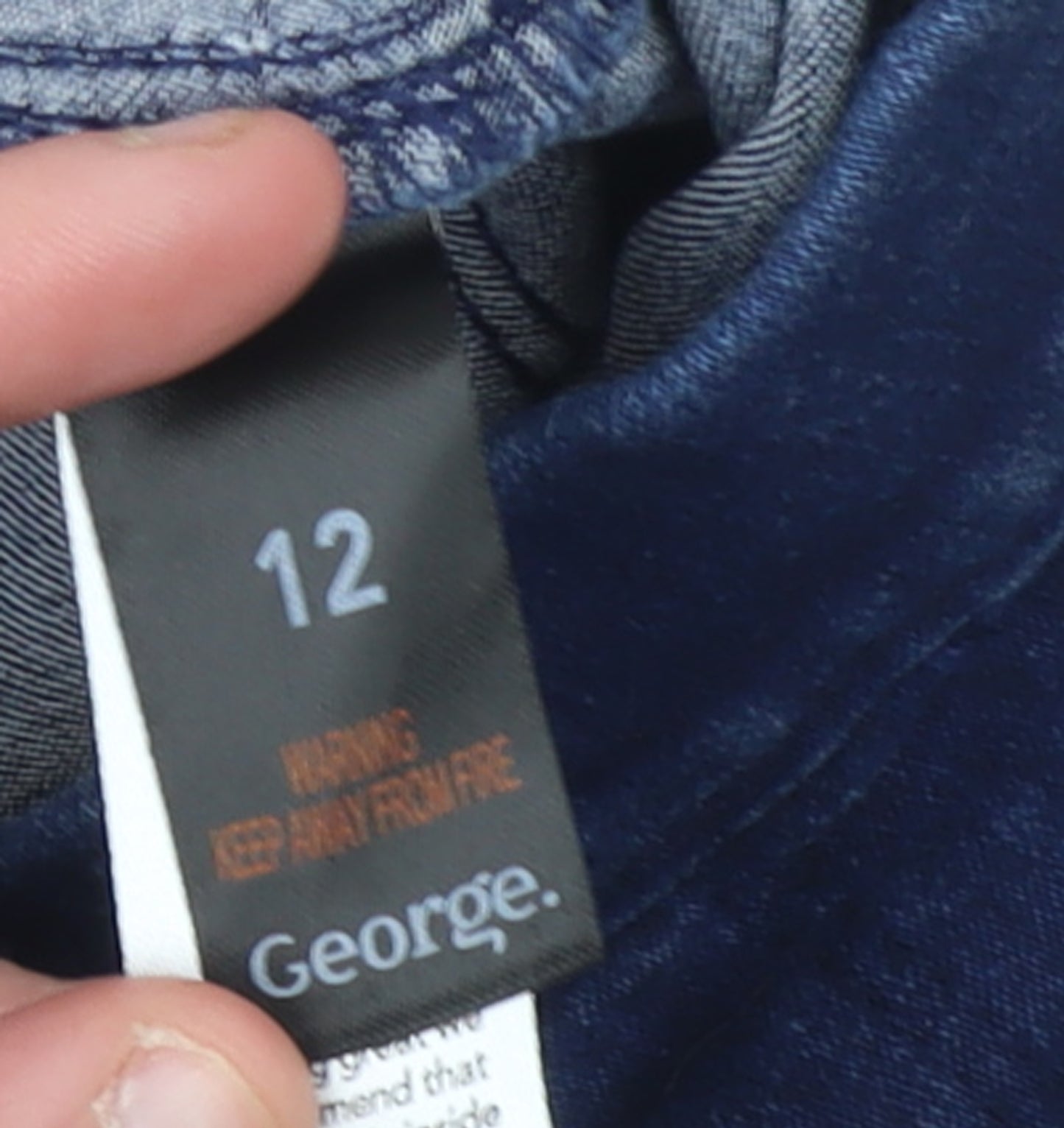 George Women’s Blue Jegging Jeans Size 12 Slim Fit Stretch Denim