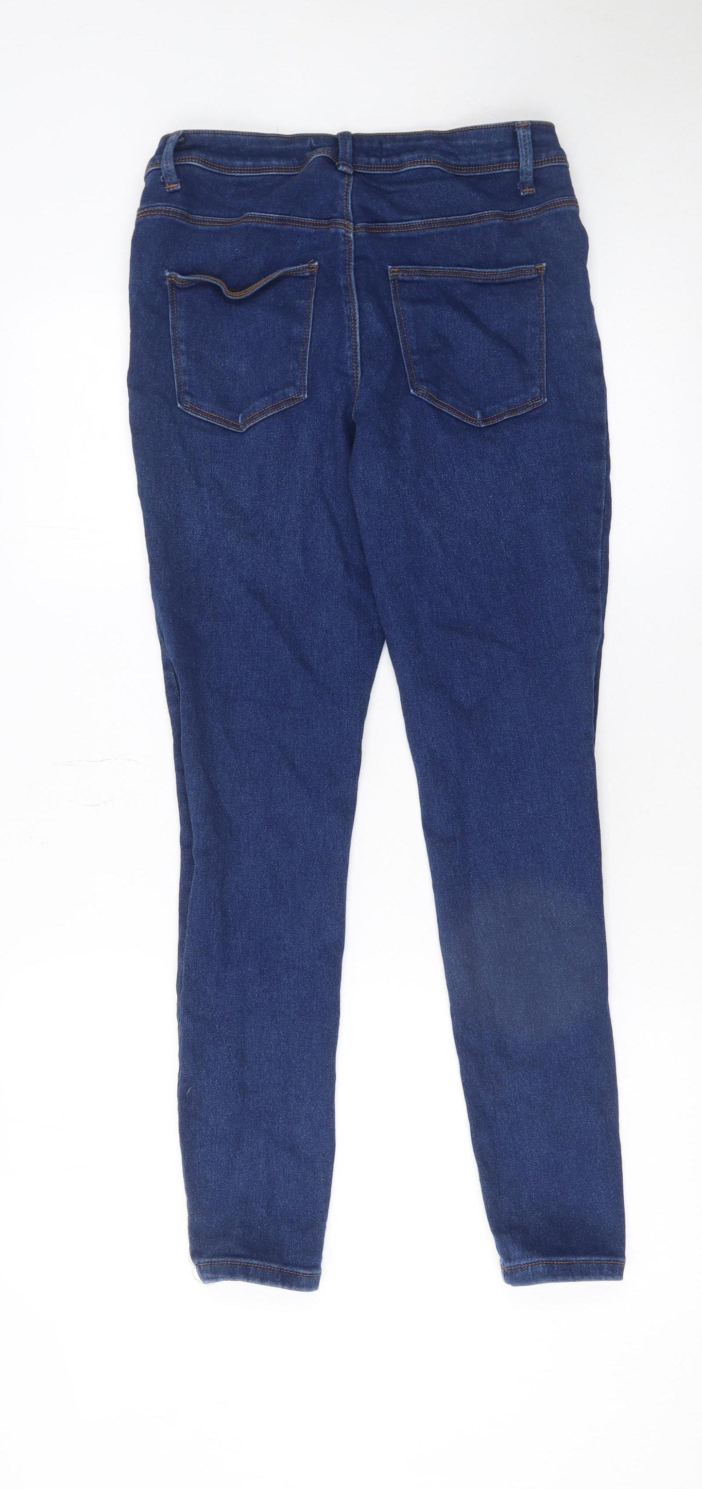 Primark Women's Blue Skinny Mid Rise Stretch Jeans Size 12
