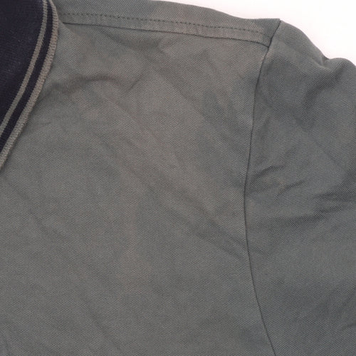 Diesel Men's Grey Cotton Elastane Polo Shirt Medium