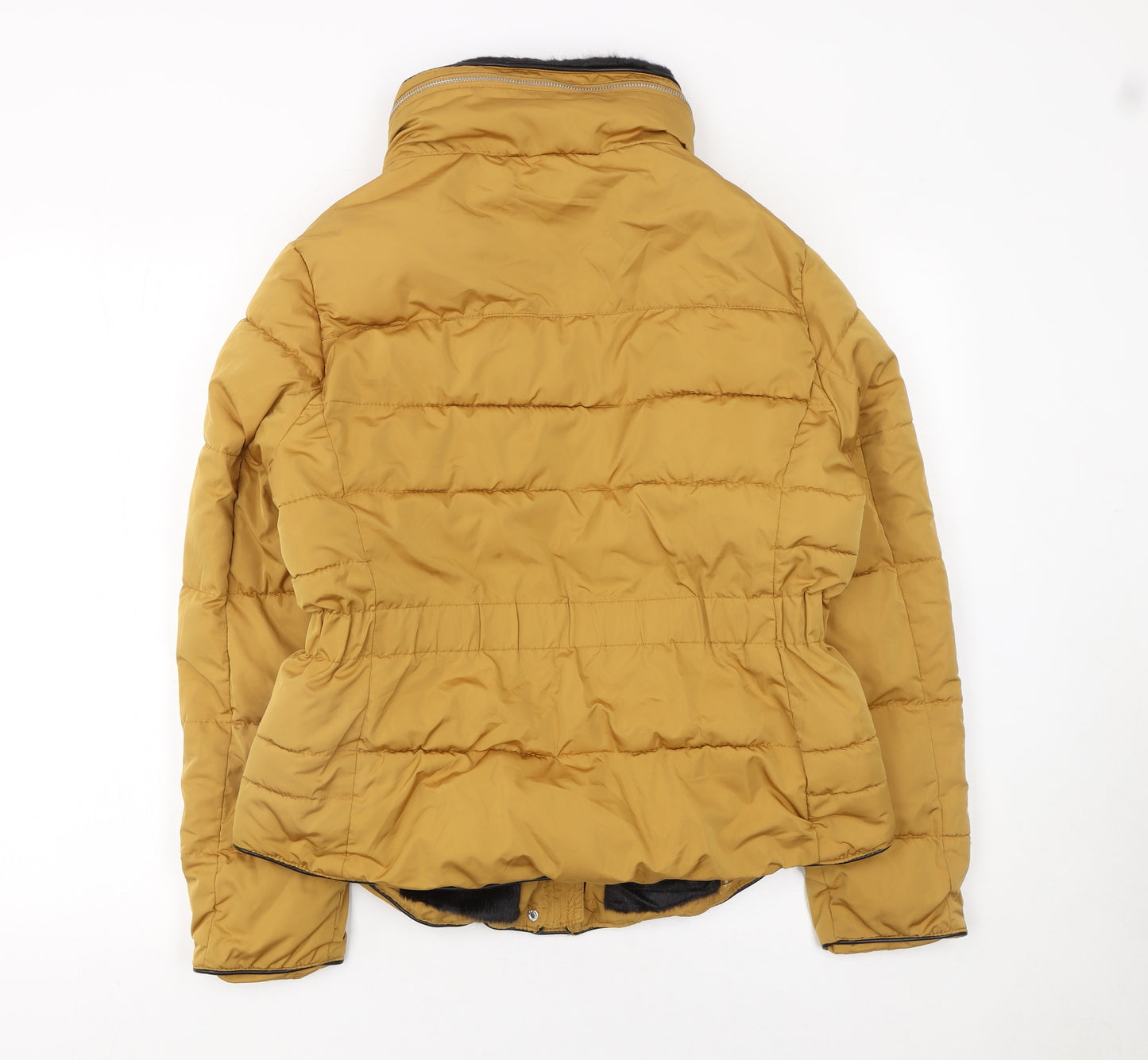 New Look Womens Yellow Puffer Jacket Size 14 Winter Coat