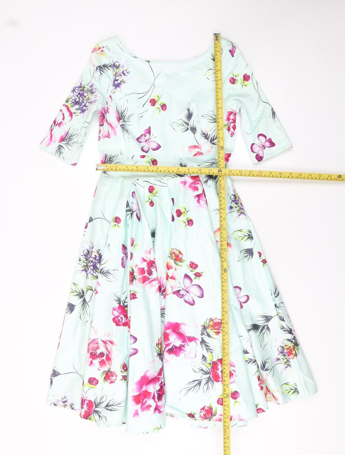 Little Wings Factory Womens Multicoloured Floral Fit & Flare Dress Size 8