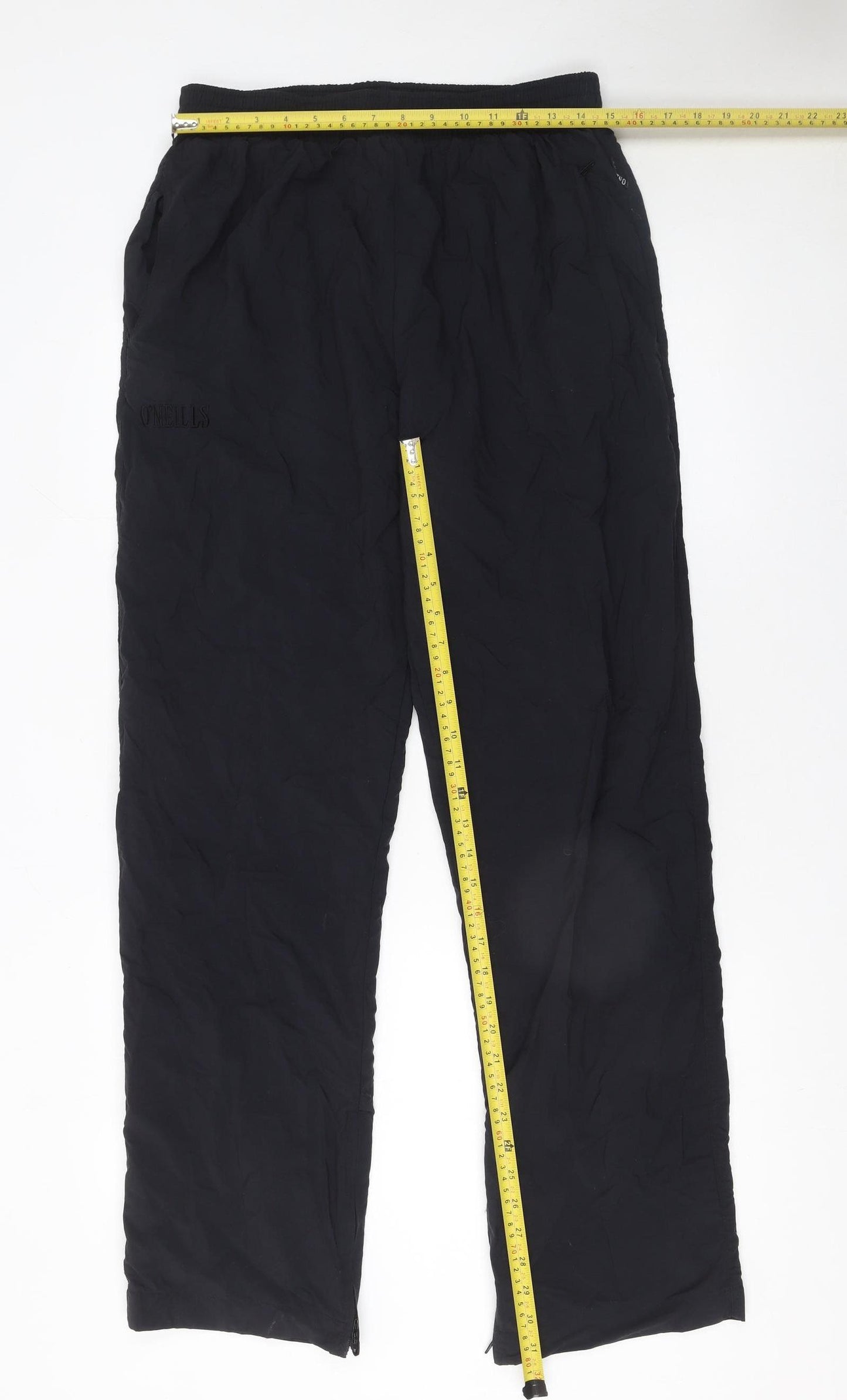 O'Neills Mens Black 2XL Nylon Straight Track Pants with Zips