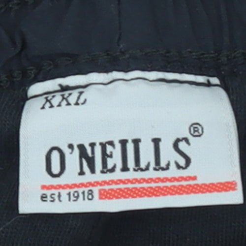 O'Neills Mens Black 2XL Nylon Straight Track Pants with Zips