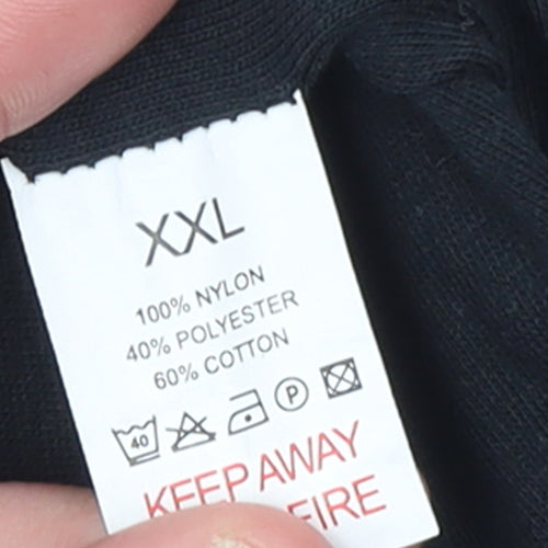 O'Neills Mens Black 2XL Nylon Straight Track Pants with Zips