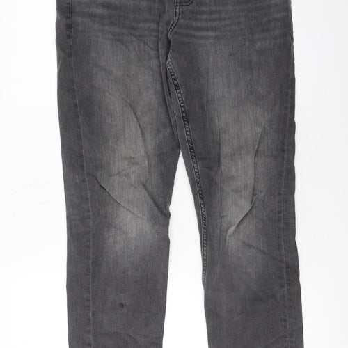 ASOS Design Men's Grey Straight Fit Stretch Jeans 32W 32L Denim