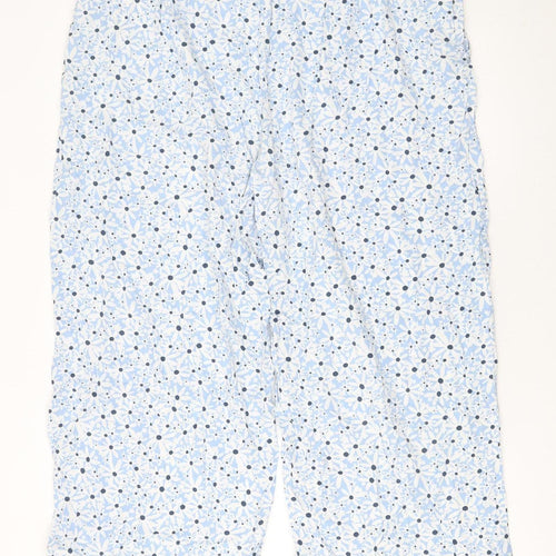 JD Williams Women's Blue Floral Cropped Viscose Trousers Size 20