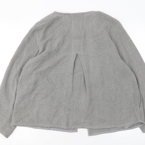 Masai Women’s Grey Knit Open Long Sleeve Cardigan M