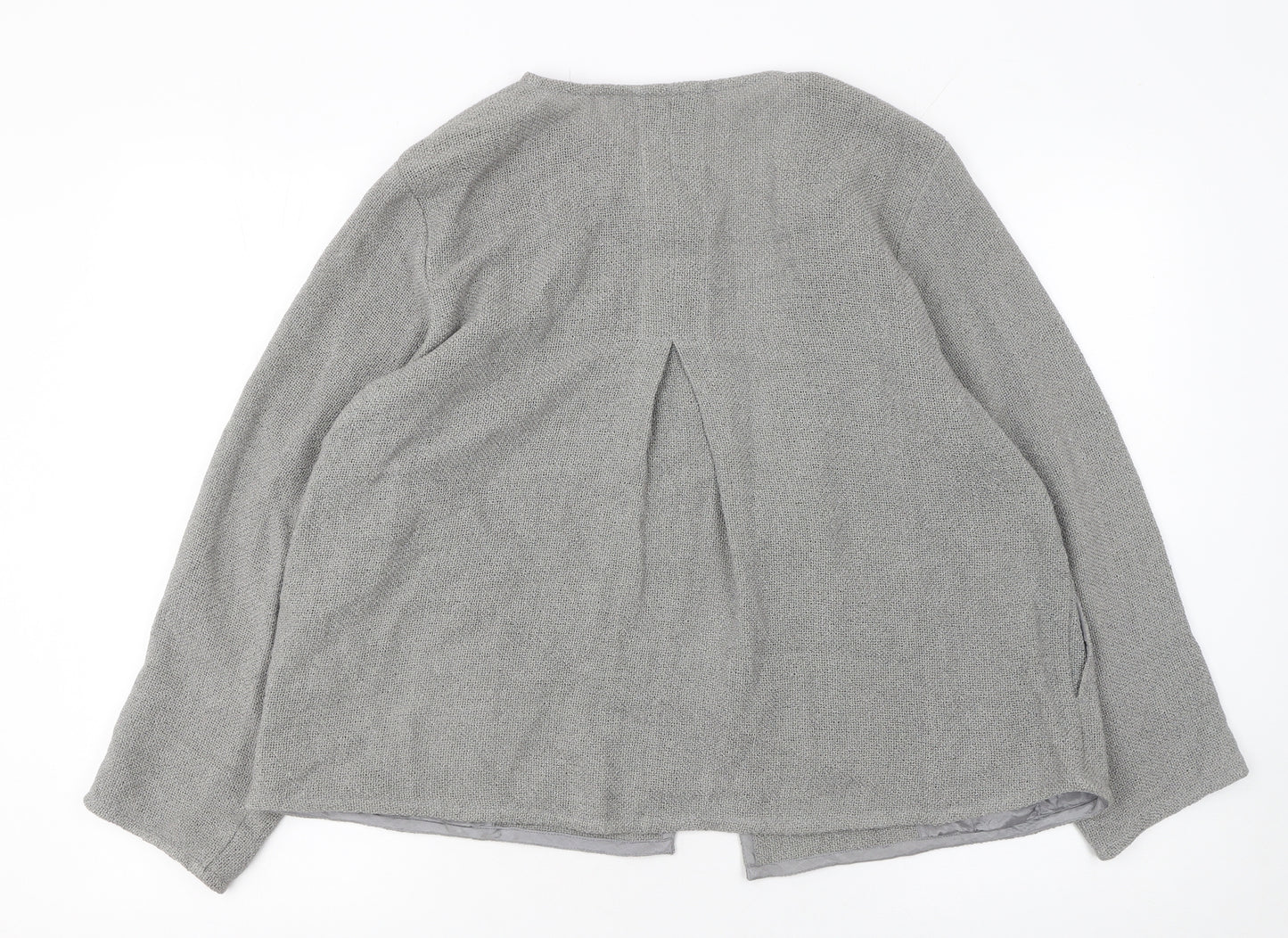 Masai Women’s Grey Knit Open Long Sleeve Cardigan M