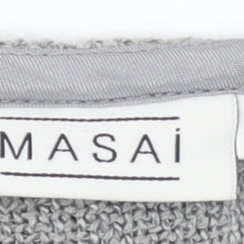 Masai Women’s Grey Knit Open Long Sleeve Cardigan M