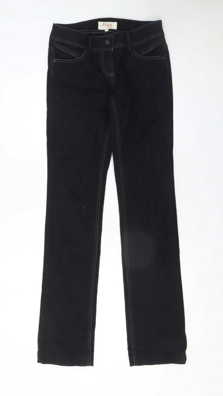 Etam Women Black Straight Slim Fit Jeans Size 8