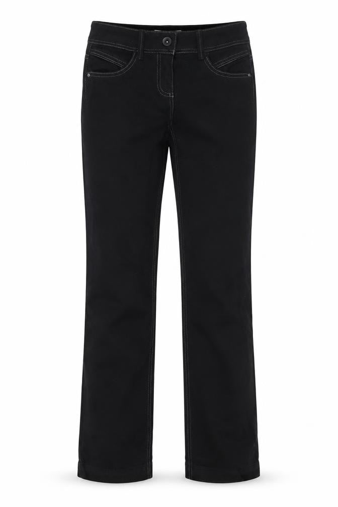 Front view of Etam Women Black Straight Slim Fit Jeans, size 8