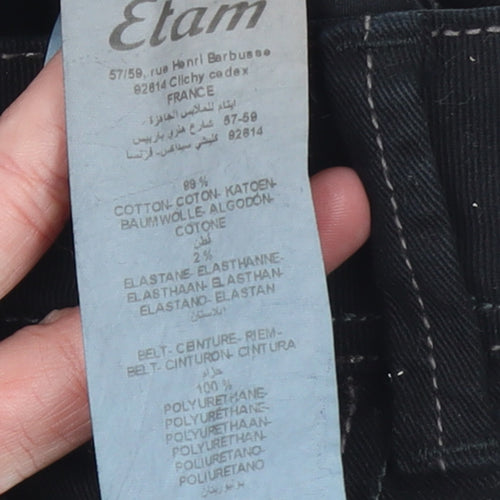 Etam Women Black Straight Slim Fit Jeans Size 8