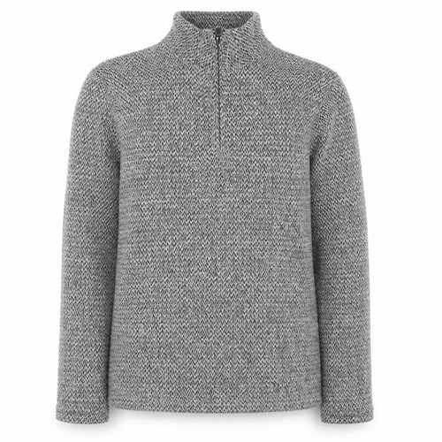 Matalan Men’s Grey 1/4 Zip Knit Pullover Sweatshirt Medium