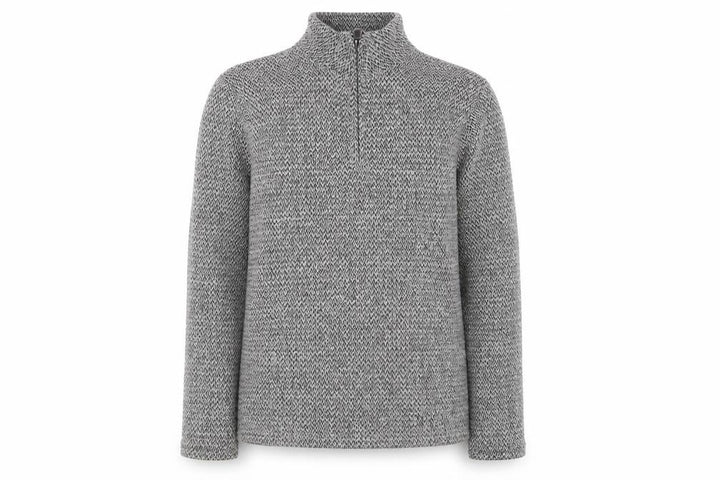 Matalan Men’s Grey 1/4 Zip Knit Pullover Sweatshirt Medium