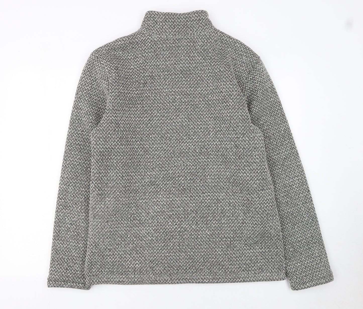 Matalan Men’s Grey 1/4 Zip Knit Pullover Sweatshirt Medium