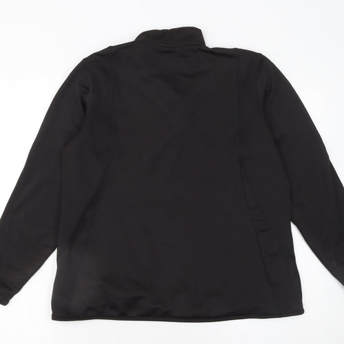 Crivit Sports Women's Black 1/4 Zip Pullover Sweatshirt Size L 18/20