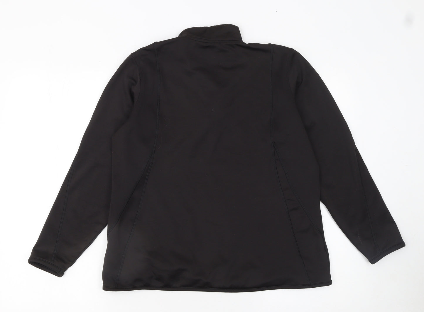 Crivit Sports Women's Black 1/4 Zip Pullover Sweatshirt Size L 18/20