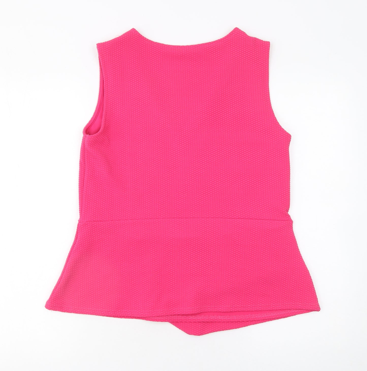 Definitions Women's Pink Sleeveless V-Neck Tunic Blouse Size 16