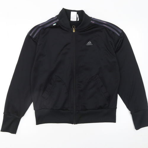 Adidas Womens Black Full Zip Climalite Sweatshirt Size S