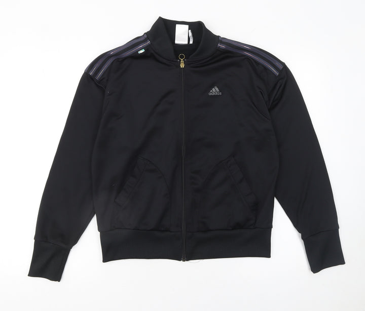 Adidas Womens Black Full Zip Climalite Sweatshirt Size S