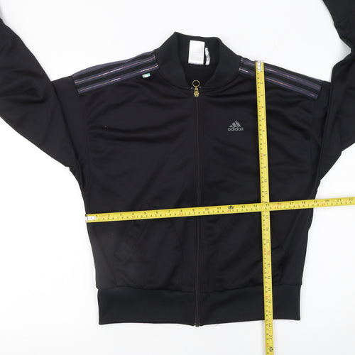 Adidas Womens Black Full Zip Climalite Sweatshirt Size S