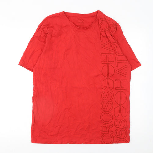 Crosshatch Men's Red 2XL Graphic Logo Cotton T-Shirt
