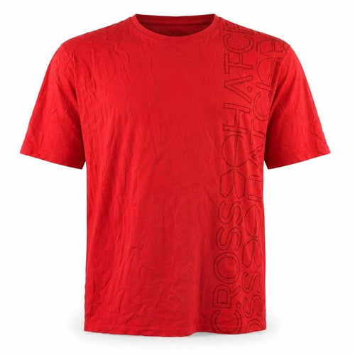 Crosshatch Men's Red 2XL Graphic Logo Cotton T-Shirt
