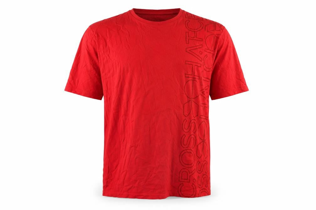 Crosshatch Men's Red 2XL Graphic Logo Cotton T-Shirt