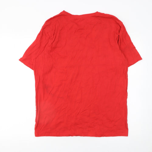 Crosshatch Men's Red 2XL Graphic Logo Cotton T-Shirt