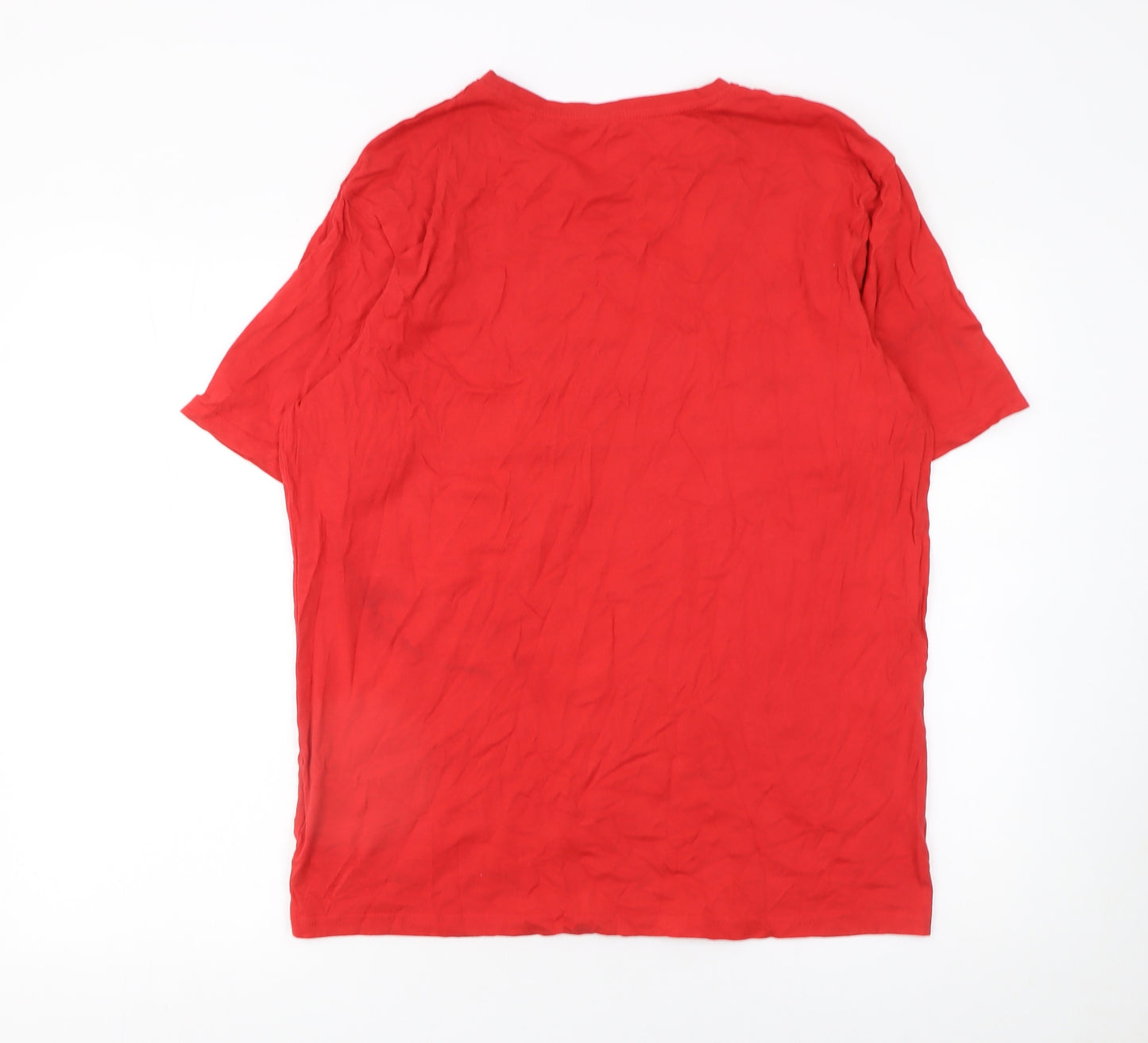 Crosshatch Men's Red 2XL Graphic Logo Cotton T-Shirt