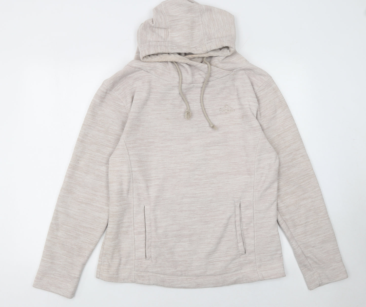 Portwest Women's Beige Hooded Pullover Hoodie Size 14 Recycled Polyester