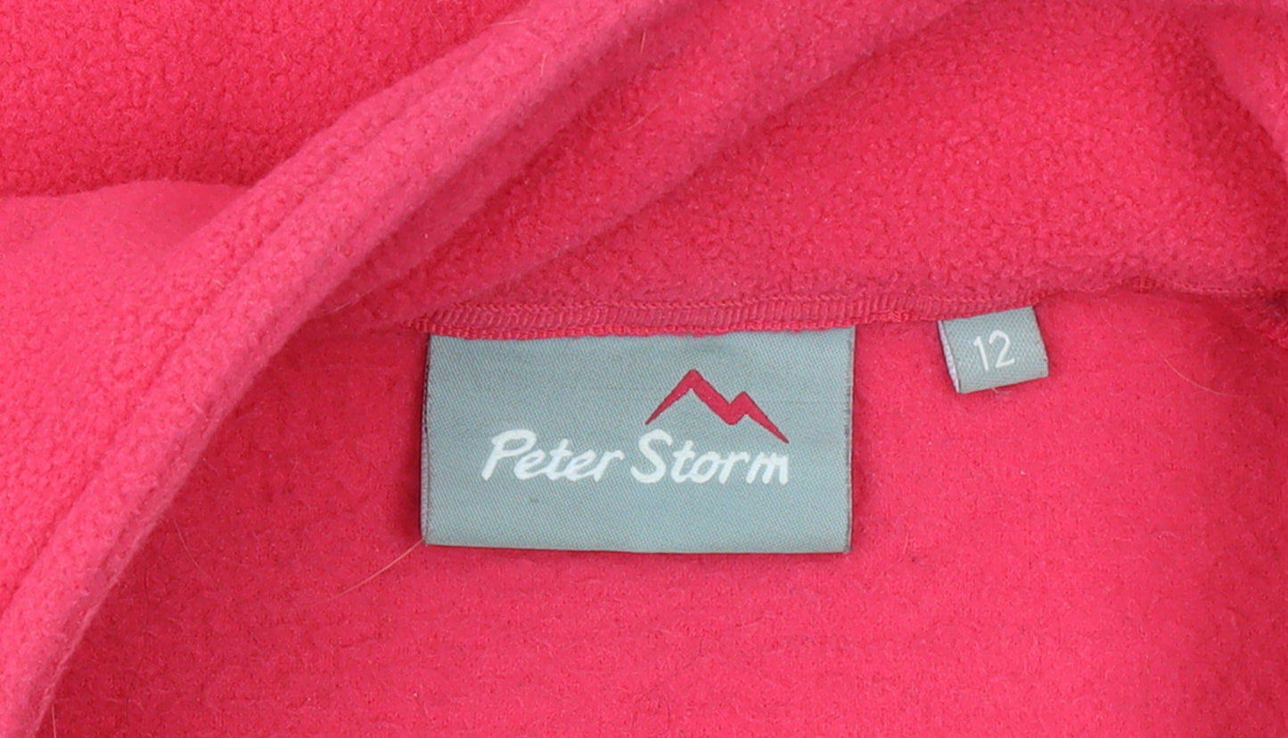 Peter Storm Womens Pink Fleece Full Zip Jacket Size 12