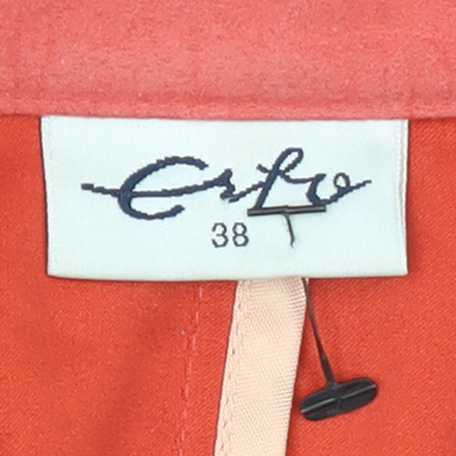 Erfo Women's Orange Belted 3/4 Sleeve Polyester Jacket Size 10