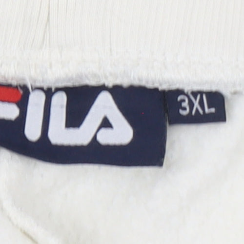 Fila Women's White 3XL Sweatpants with Black Stripe Detail