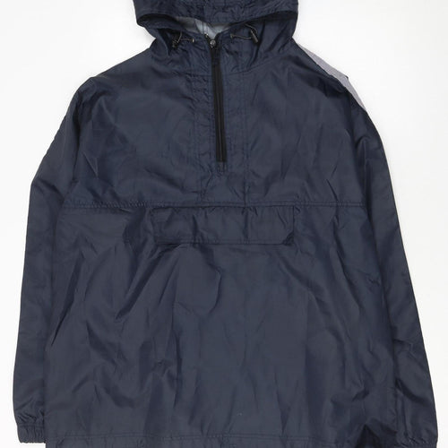 Disciple Men's Blue L Anorak Hooded Windproof Lightweight Jacket