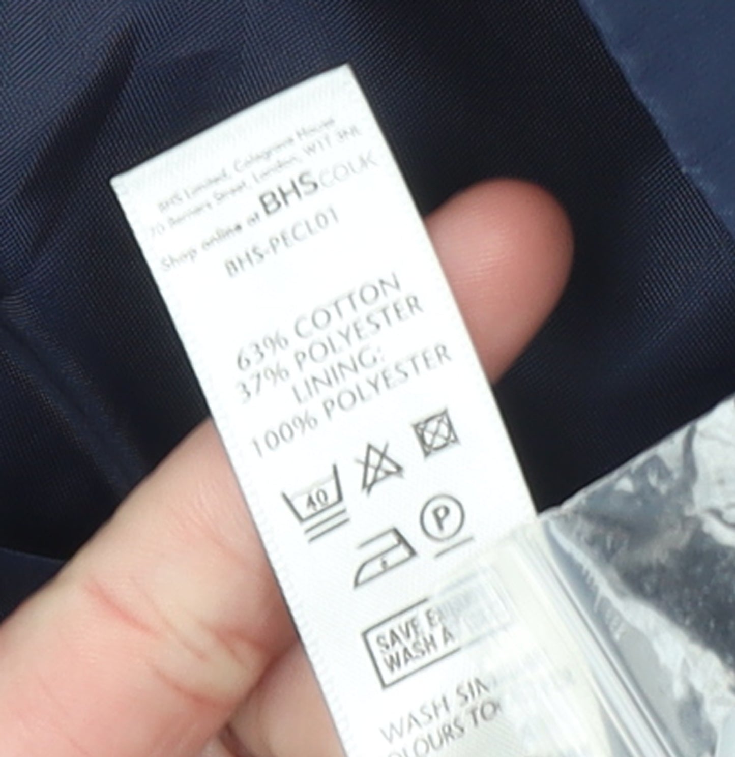 BHS Women Blue Petite Size 8 Cotton Blend Button Jacket