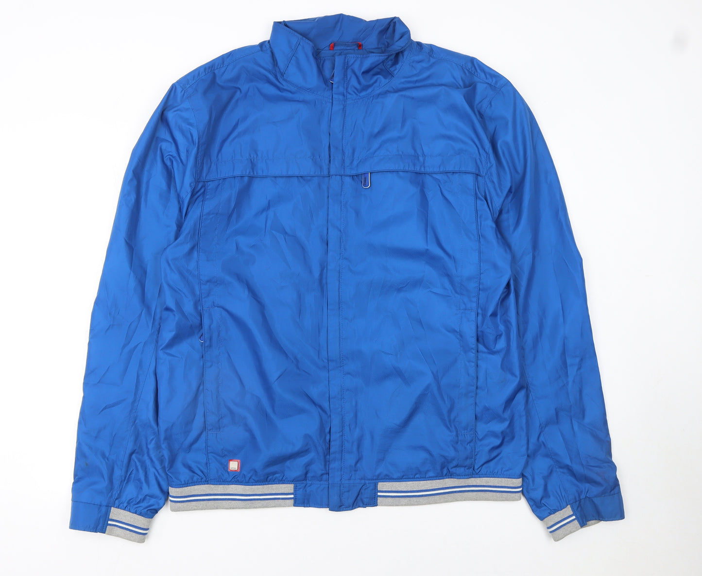 Diesel Men's Blue 2XL Windbreaker Jacket Lightweight Polyamide