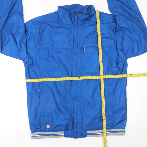 Diesel Men's Blue 2XL Windbreaker Jacket Lightweight Polyamide