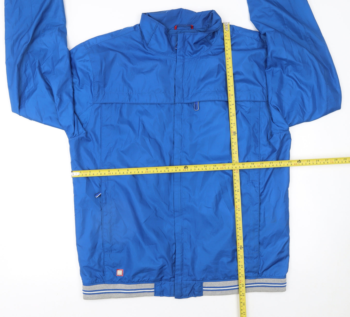 Diesel Men's Blue 2XL Windbreaker Jacket Lightweight Polyamide