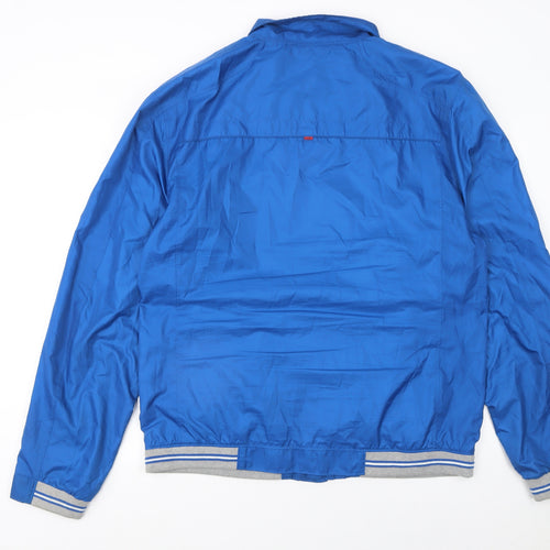 Diesel Men's Blue 2XL Windbreaker Jacket Lightweight Polyamide