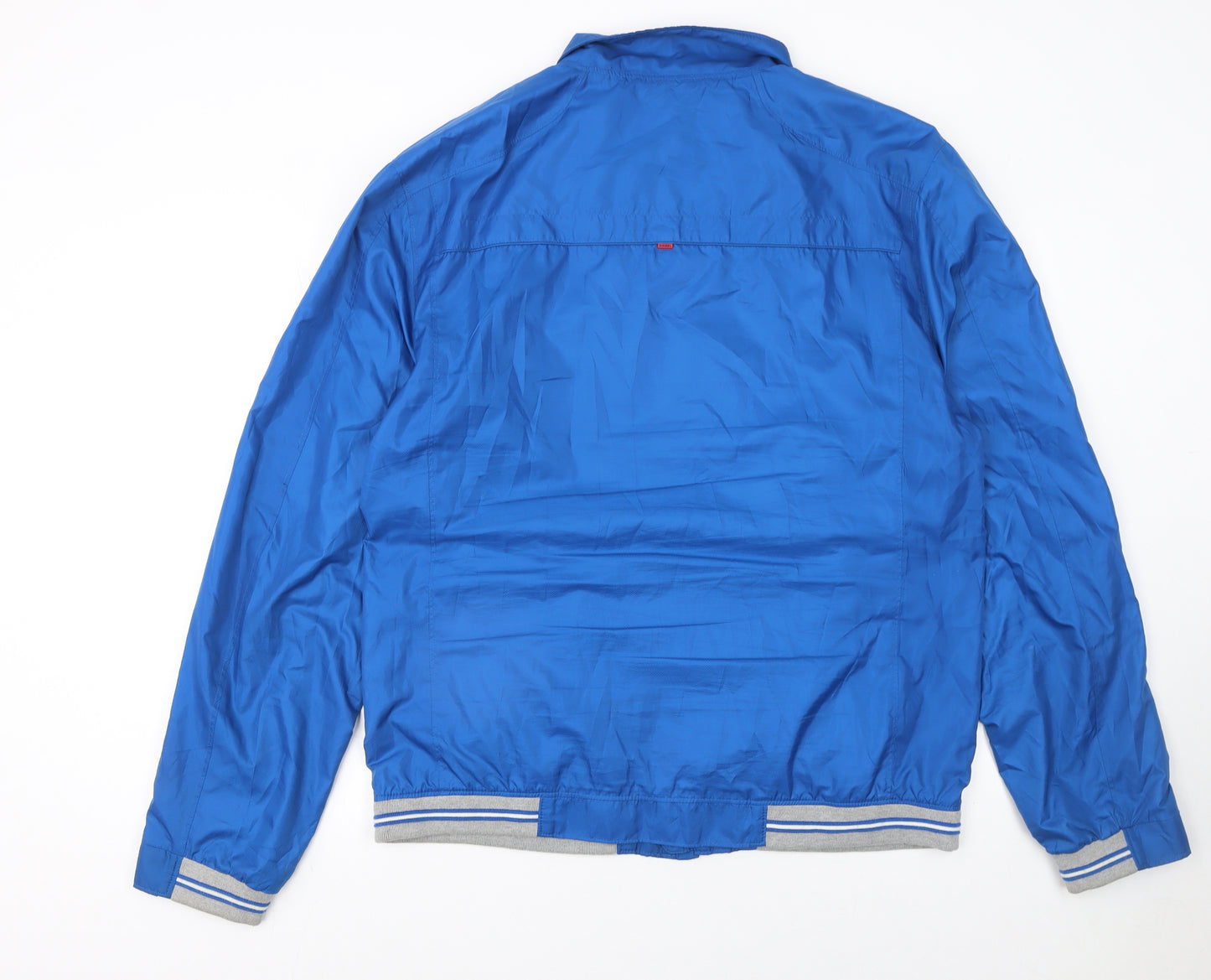 Diesel Men's Blue 2XL Windbreaker Jacket Lightweight Polyamide