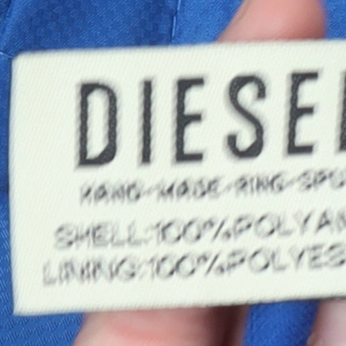 Diesel Men's Blue 2XL Windbreaker Jacket Lightweight Polyamide