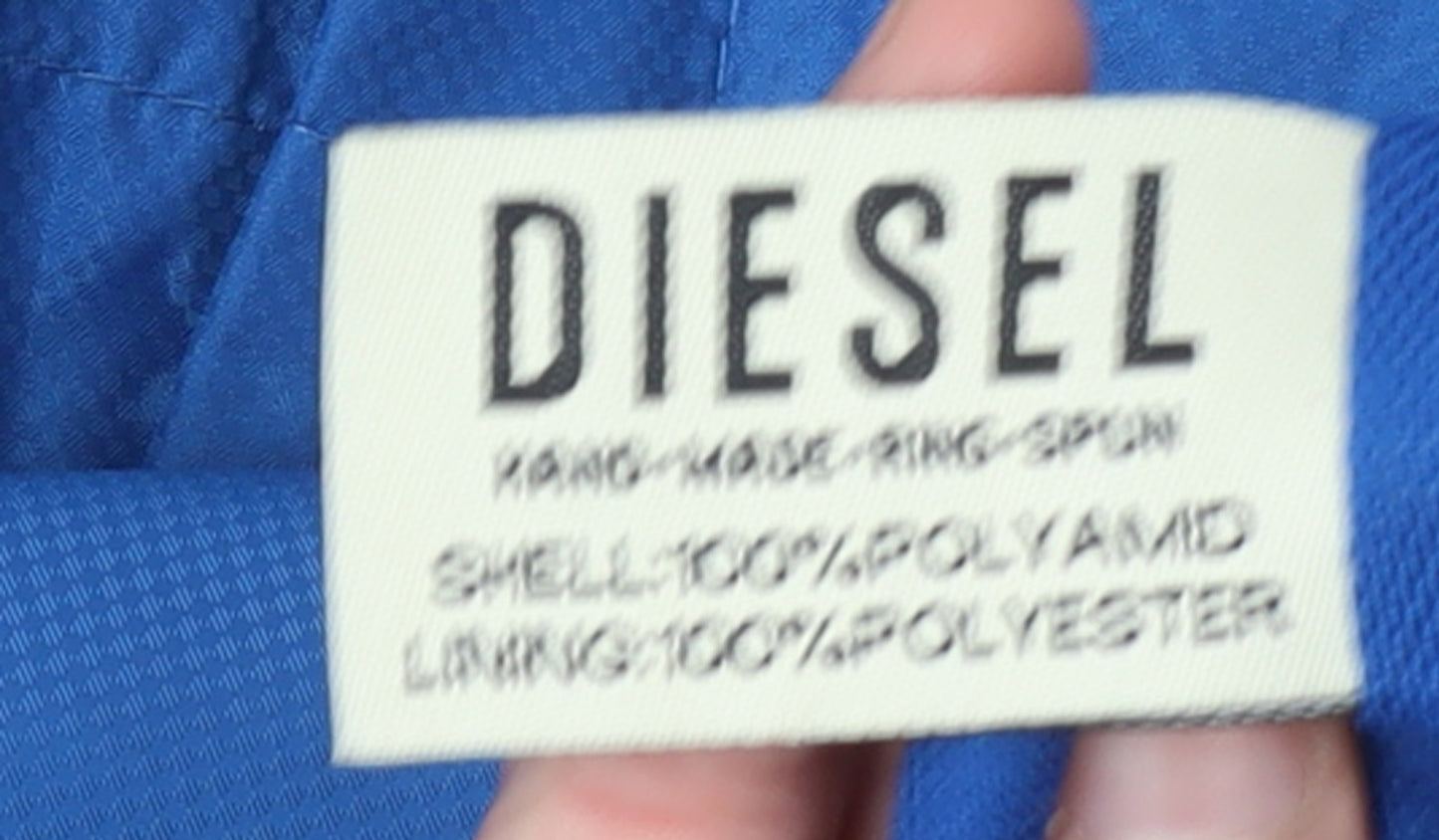 Diesel Men's Blue 2XL Windbreaker Jacket Lightweight Polyamide