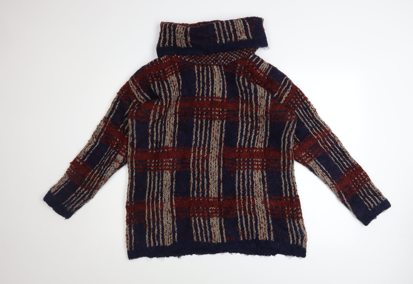 Next Women's Multicoloured Roll Neck Chunky Knit Jumper Size 16