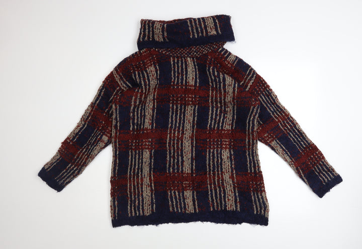 Next Women's Multicoloured Roll Neck Chunky Knit Jumper Size 16