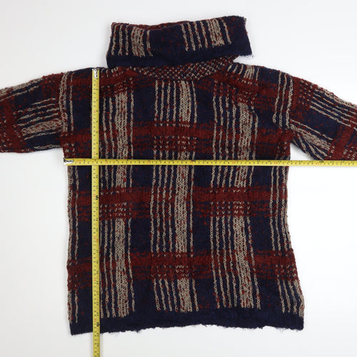 Next Women's Multicoloured Roll Neck Chunky Knit Jumper Size 16
