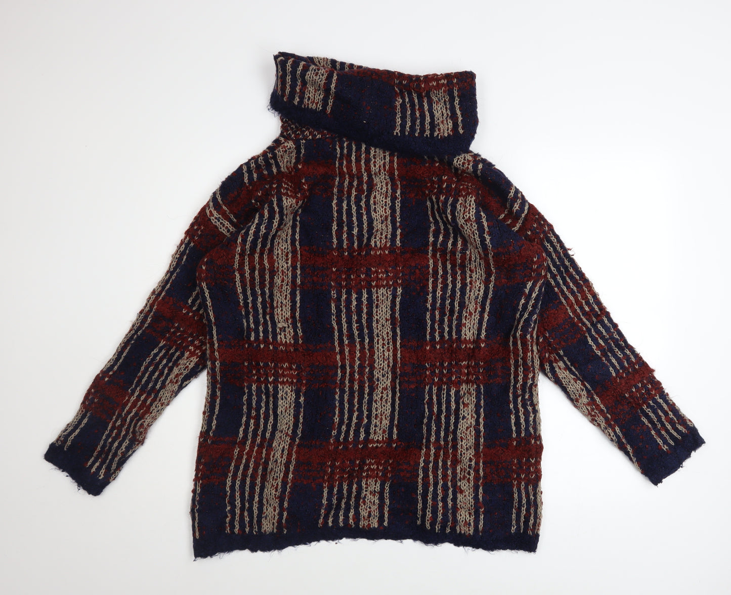 Next Women's Multicoloured Roll Neck Chunky Knit Jumper Size 16